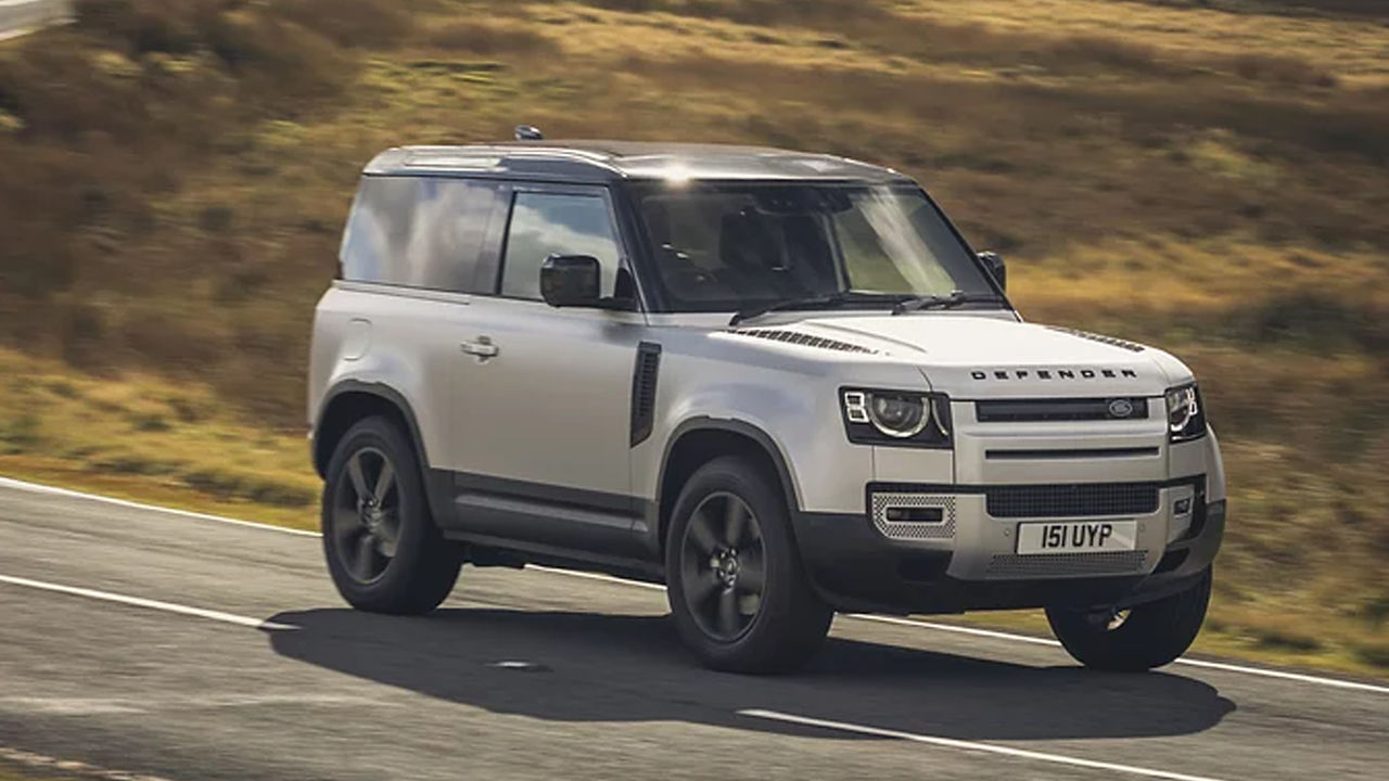 Defender running on road