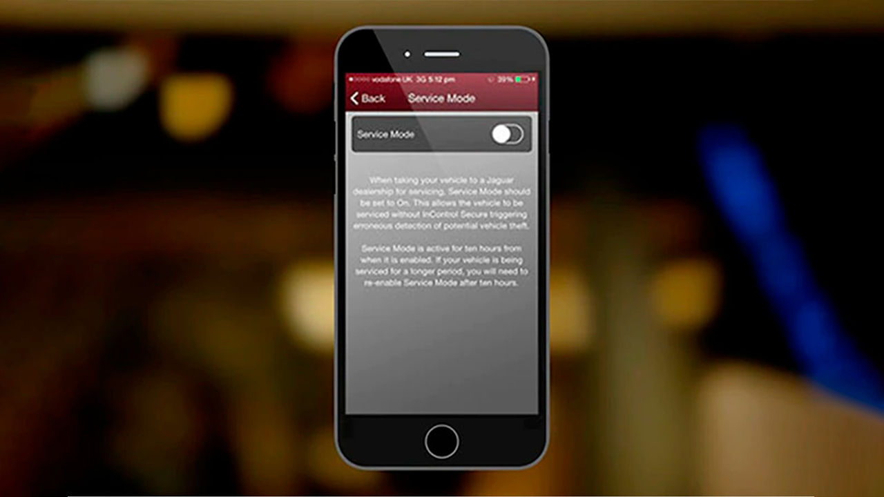 iPhone service mode ios screen