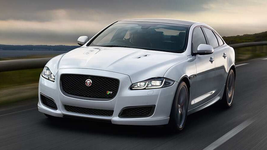 Jaguar car in white