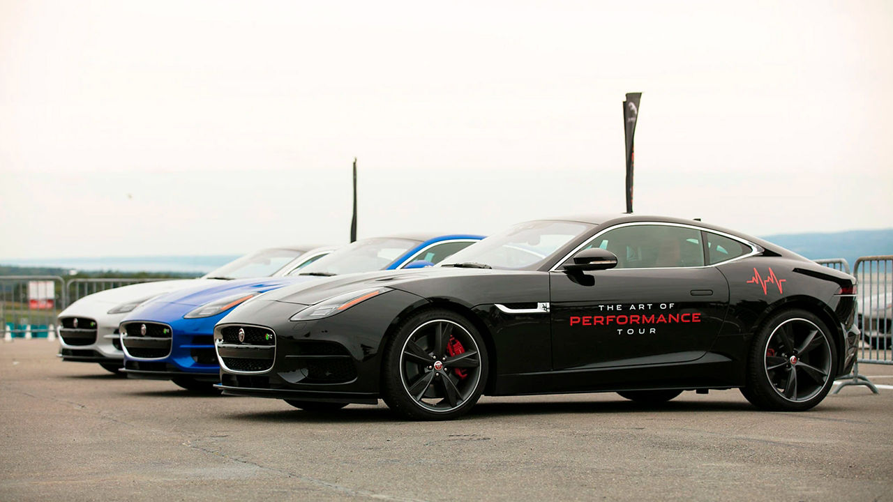 Jaguar F-Type cars parked 