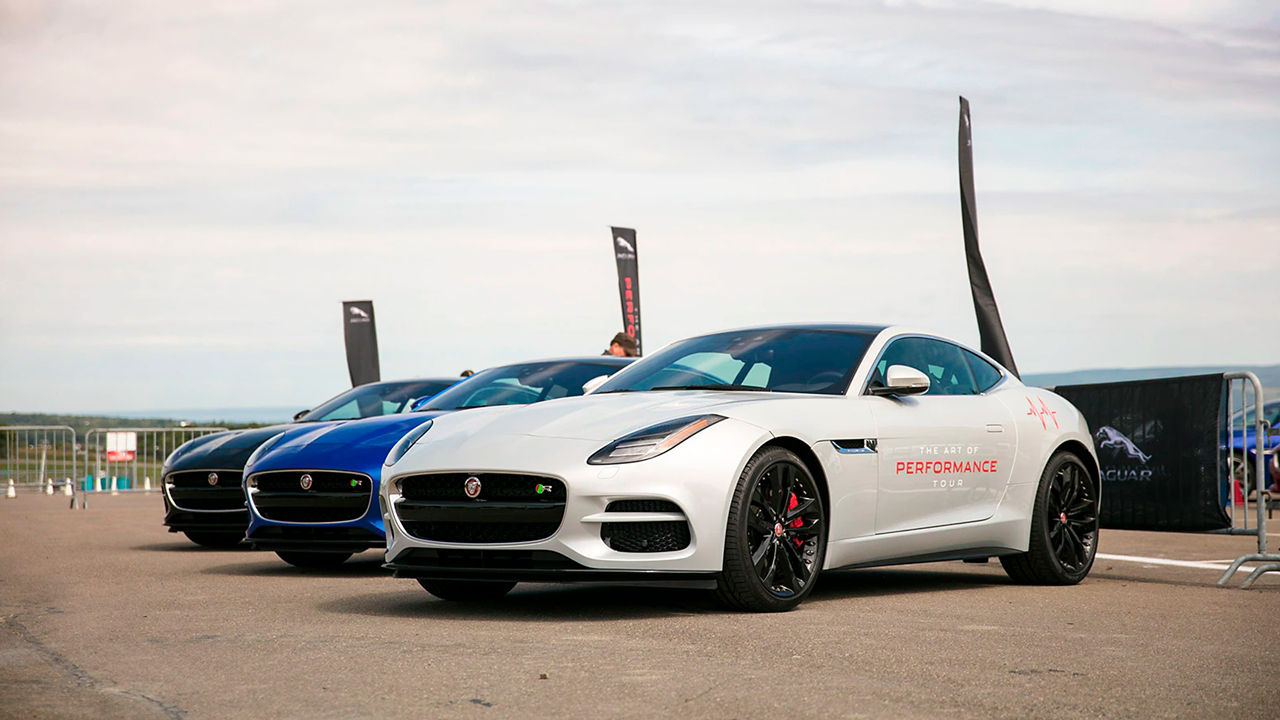 Jaguar F-Type parked on road 