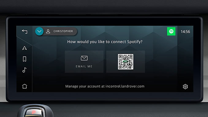Land Rover Infotainment system and connected services