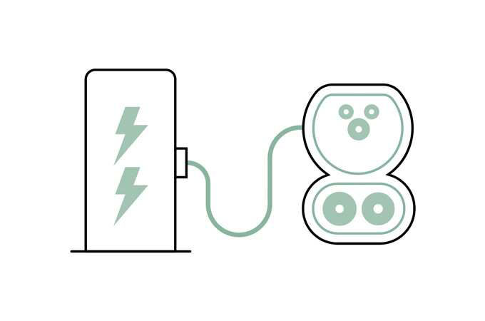 Charging Connection to Power Point Icon