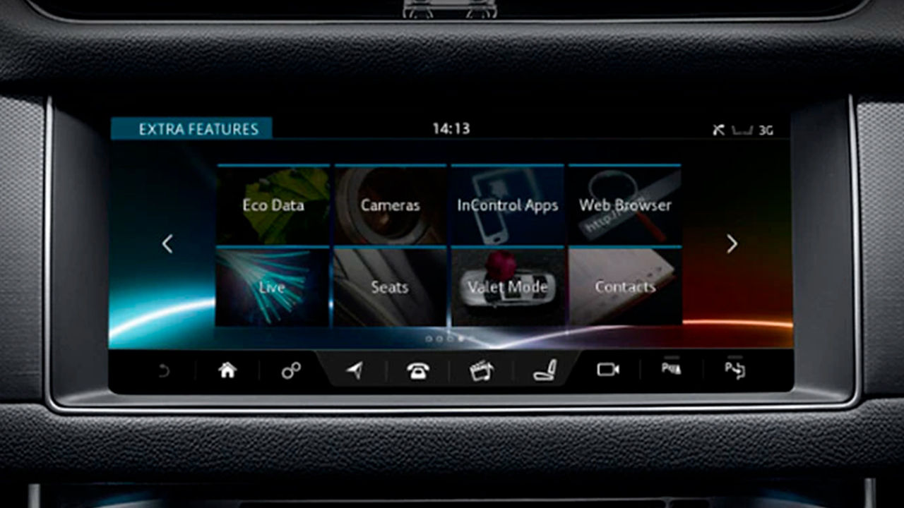 Jaguar XF touch infotainment 