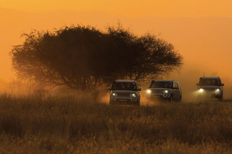 Range Rover driving in Africa 