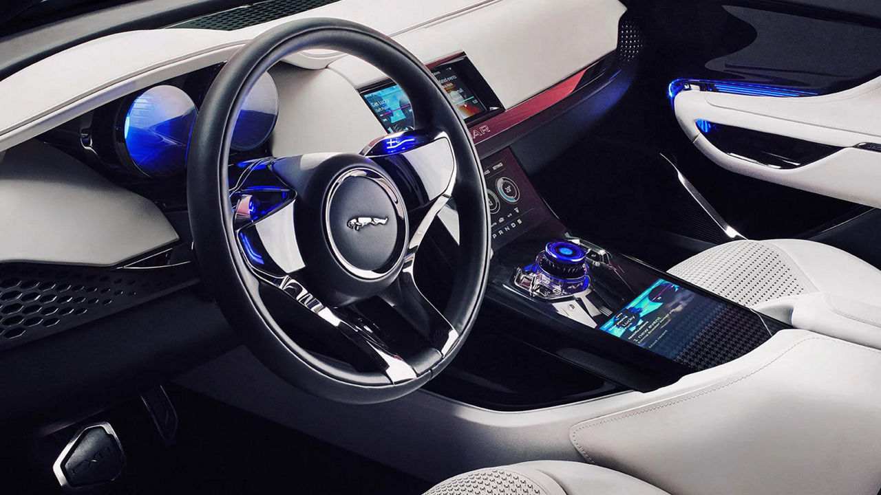 C-X17 concept car interior steering wheel