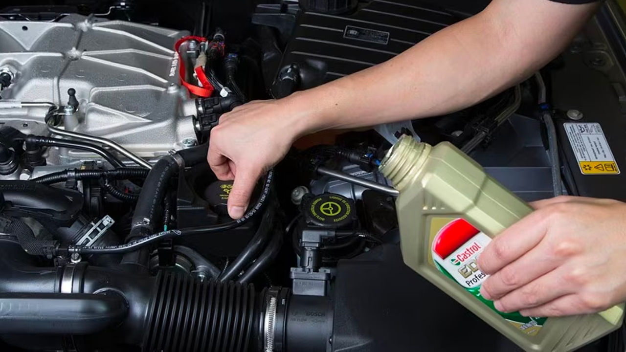 Castrol oil expertly injected into the vehicle's motor