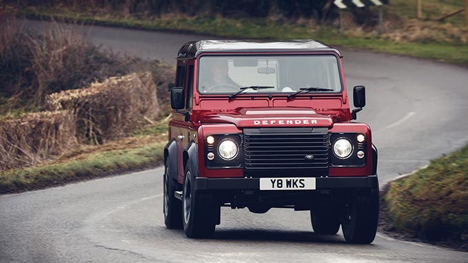 Land Rover Defender Works V8 Driving on road