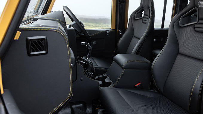 Land Rover Defender Works V8 Trophy cockpit