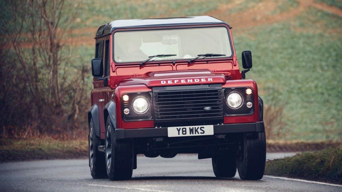 Land Rover Defender Works V8 Driving on road