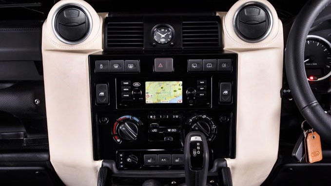 Land Rover Defender Works V8 cockpit detail