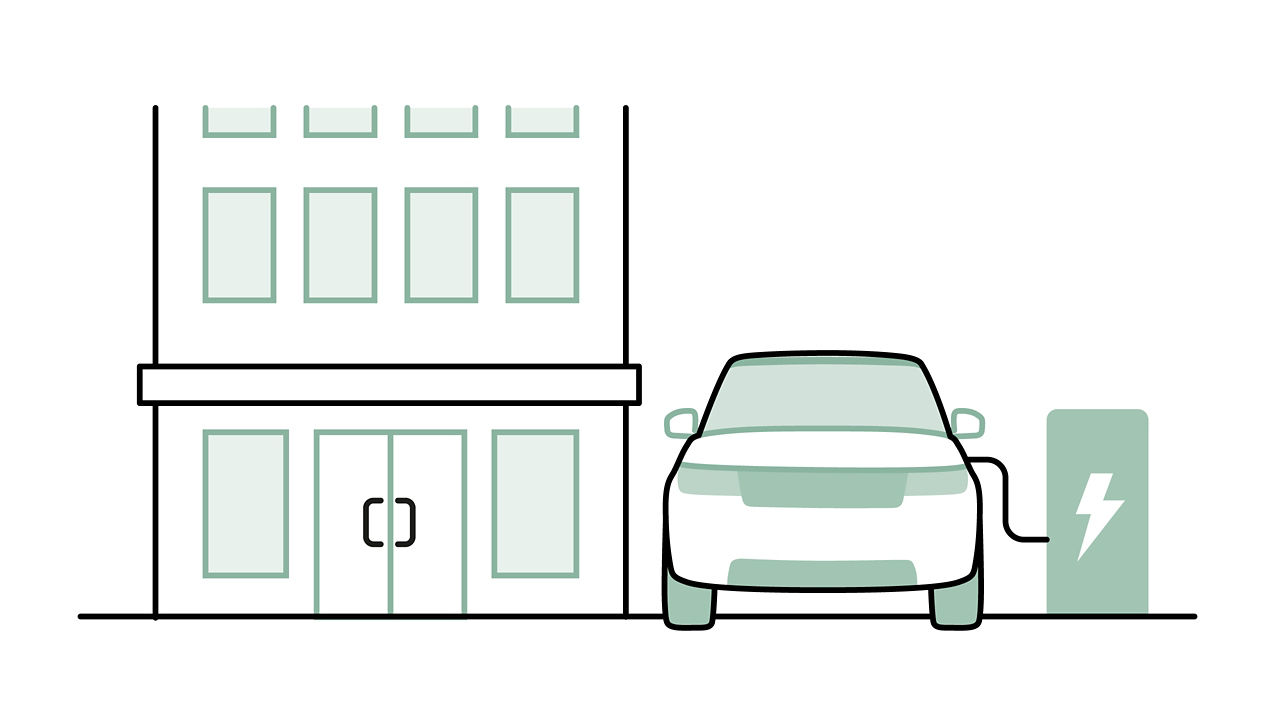 EV Home Charging illustration.