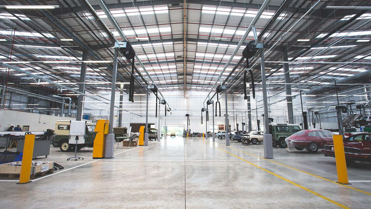 Land Rover factory interior