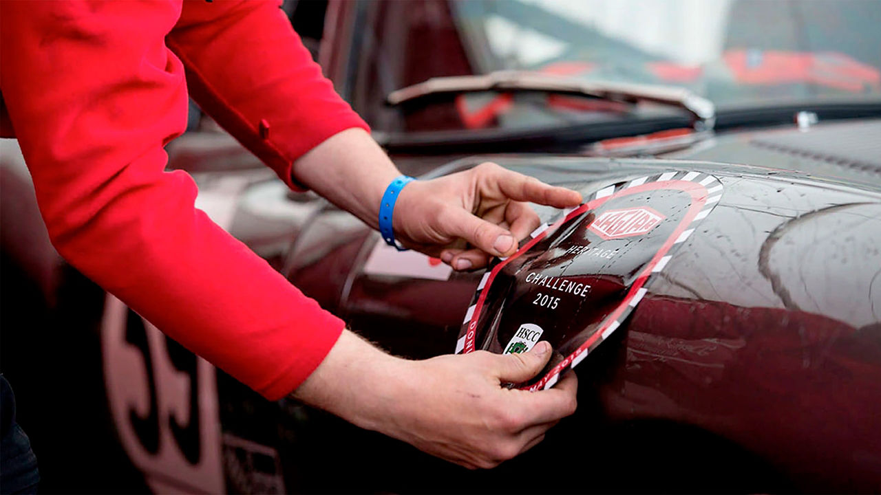 Jaguar Heritage Challenge Sticker paste over car 