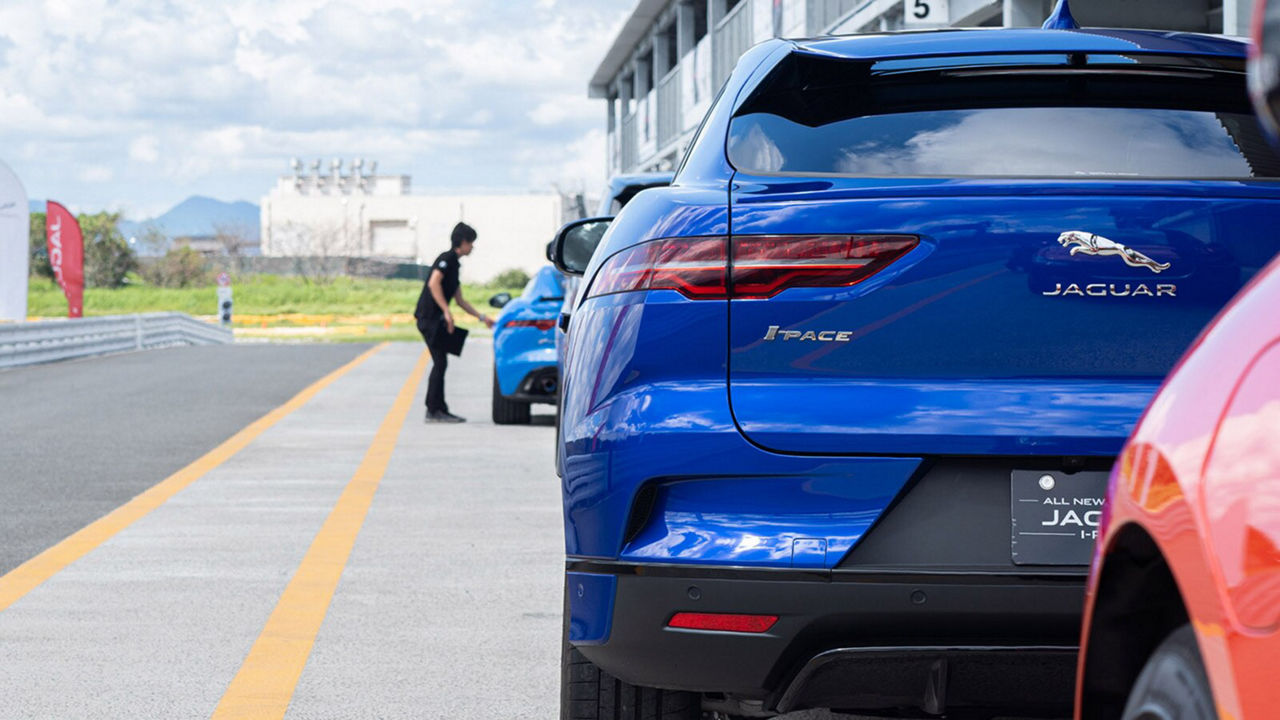 Jaguar I-Pace vehicle in blue