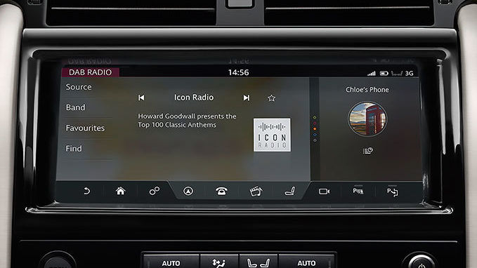 Land Rover Infotainment system DAB radio