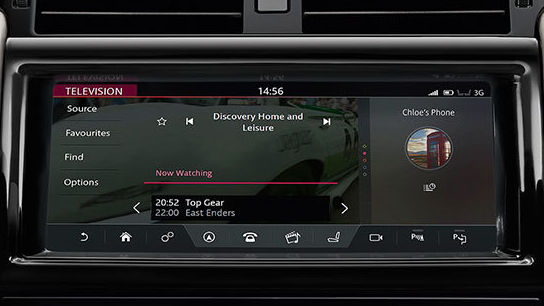 Land Rover Infotainment system digital television