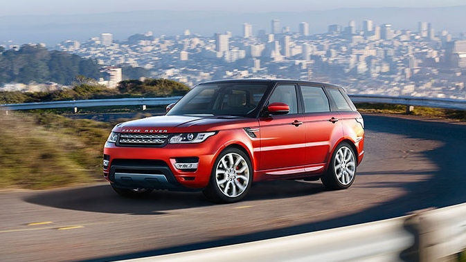 Range Rover Sport driving on road