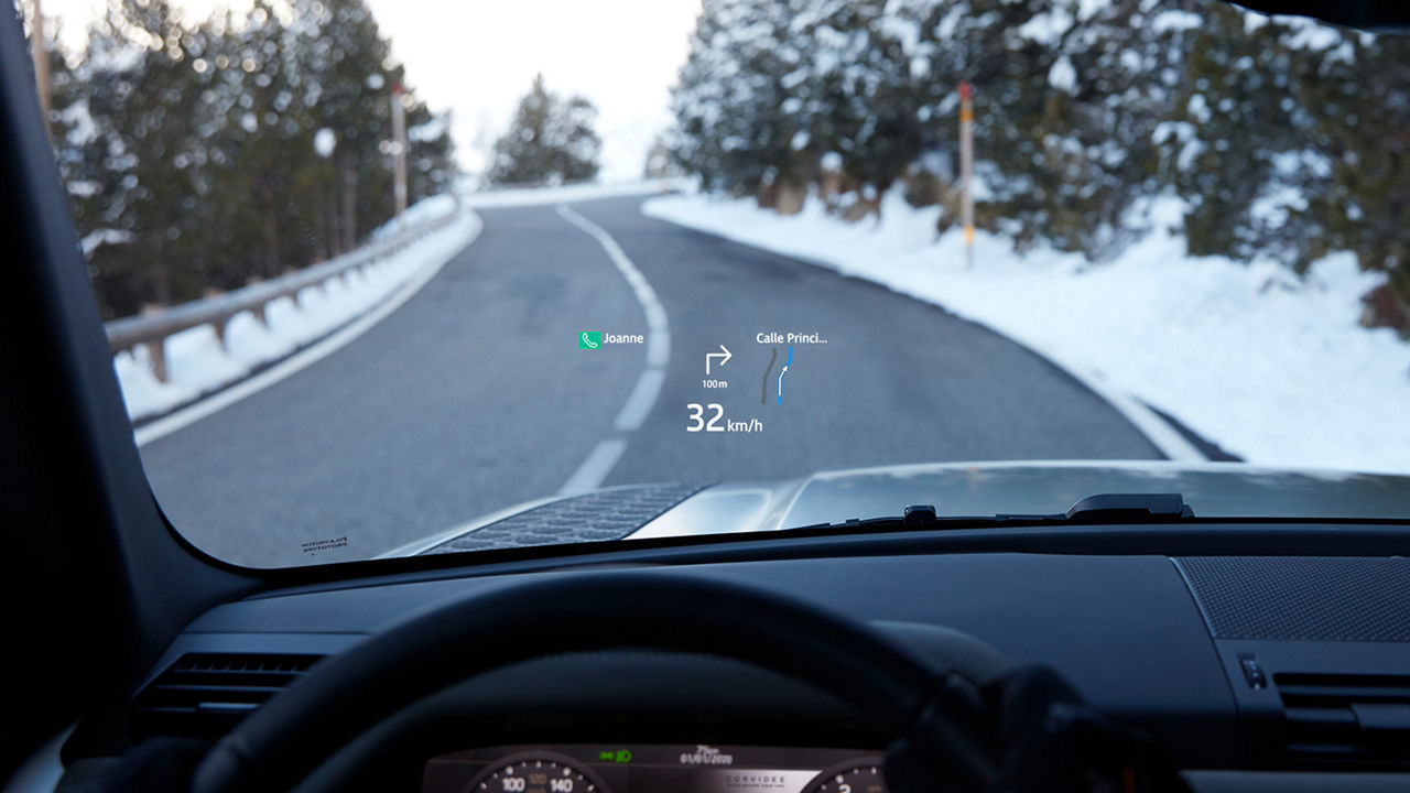 Land Rover Defender heads-up display