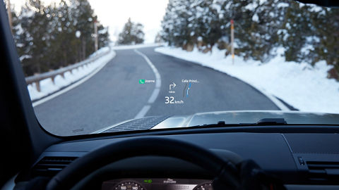 Land Rover Defender heads-up display