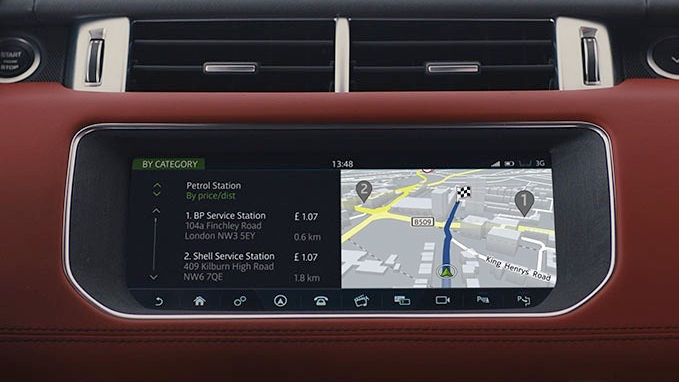 Land Rover Infotainment system and navigation 