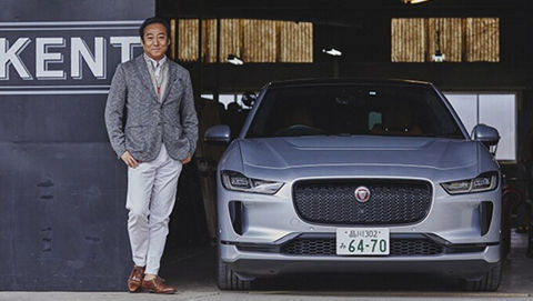 Man posing with silver JAGUAR