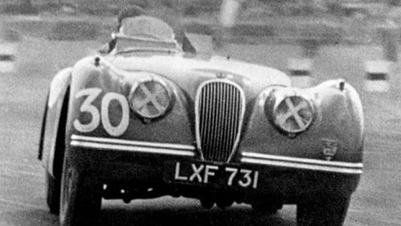 Vintage shot of a car from front