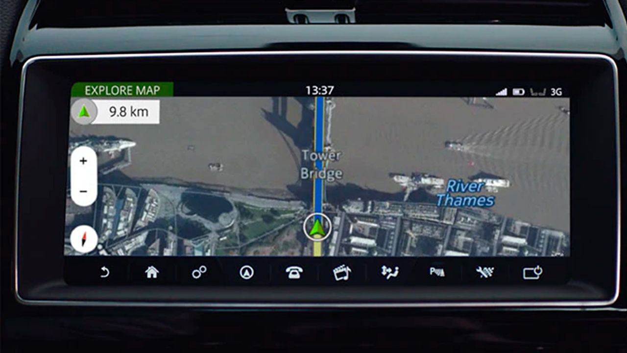 F-Pace Navigation screen