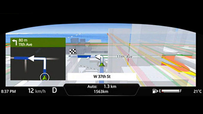 TOUCHPRO 5 VIRTUAL INSTRUMENT CLUSTER WITH MAP VIEW