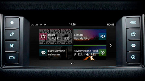 Jaguar  XF infotainment screen
