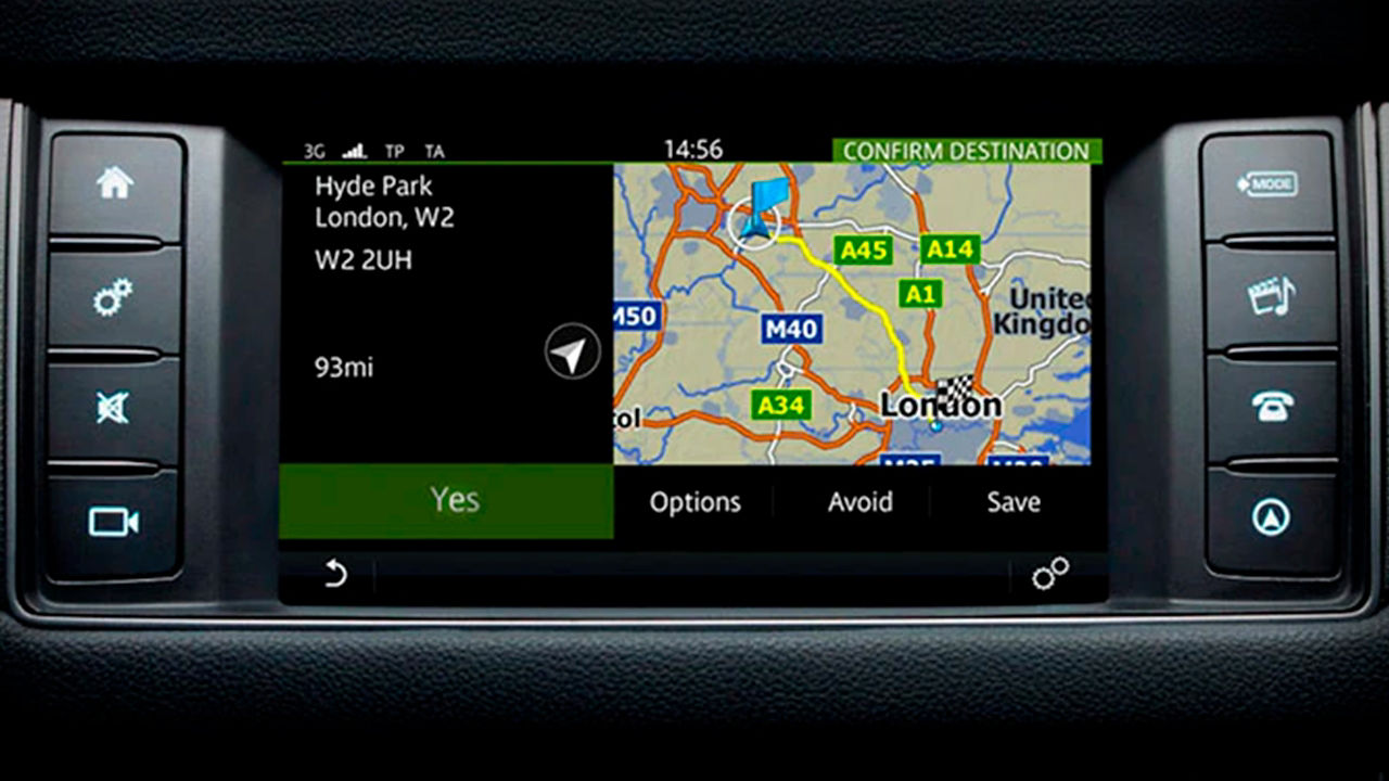 Navigation confirmation destination screen