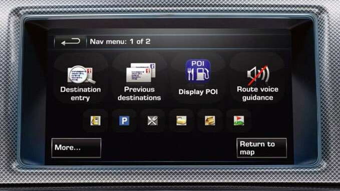 Jaguar XF infotainment screen