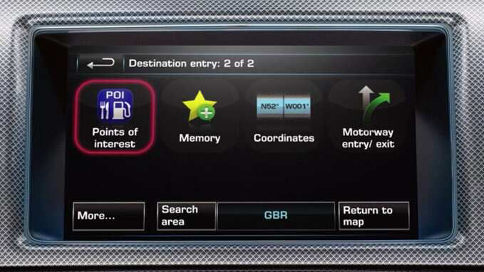 Jaguar XF infotainment screen