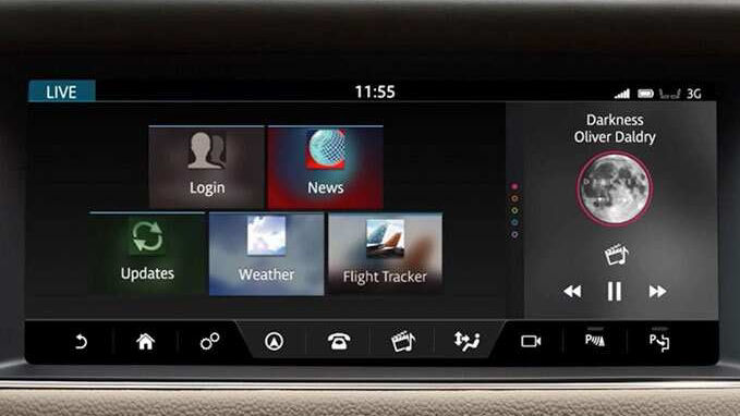 Jaguar infotainment screen