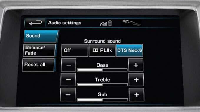 Jaguar Infotainment screen sound