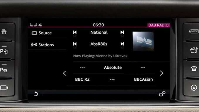 Jaguar infotainment screen radio