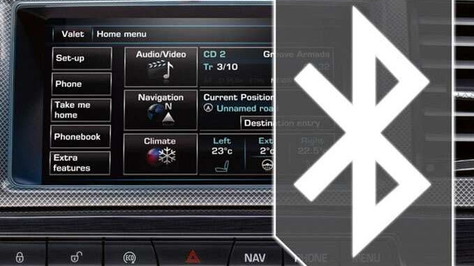 Jaguar XF infotainment screen bluetooth