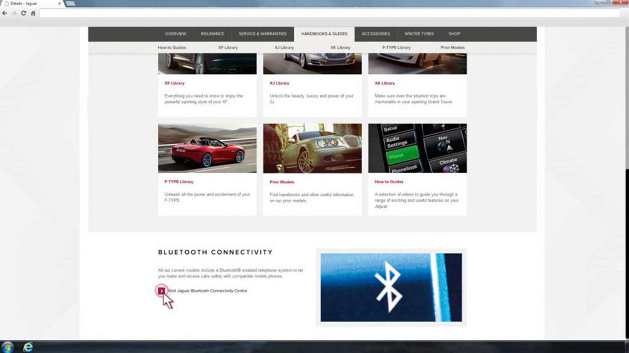 Jaguar XF bluetooth connectivity