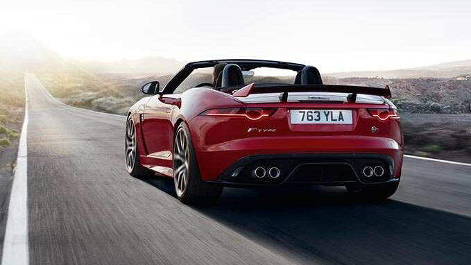 F-Type driving down road