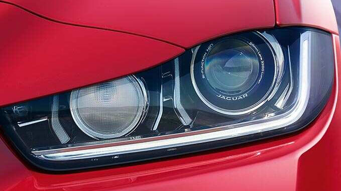 Close up of headlight