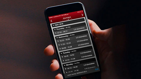 iPhone hand EVO overview screen