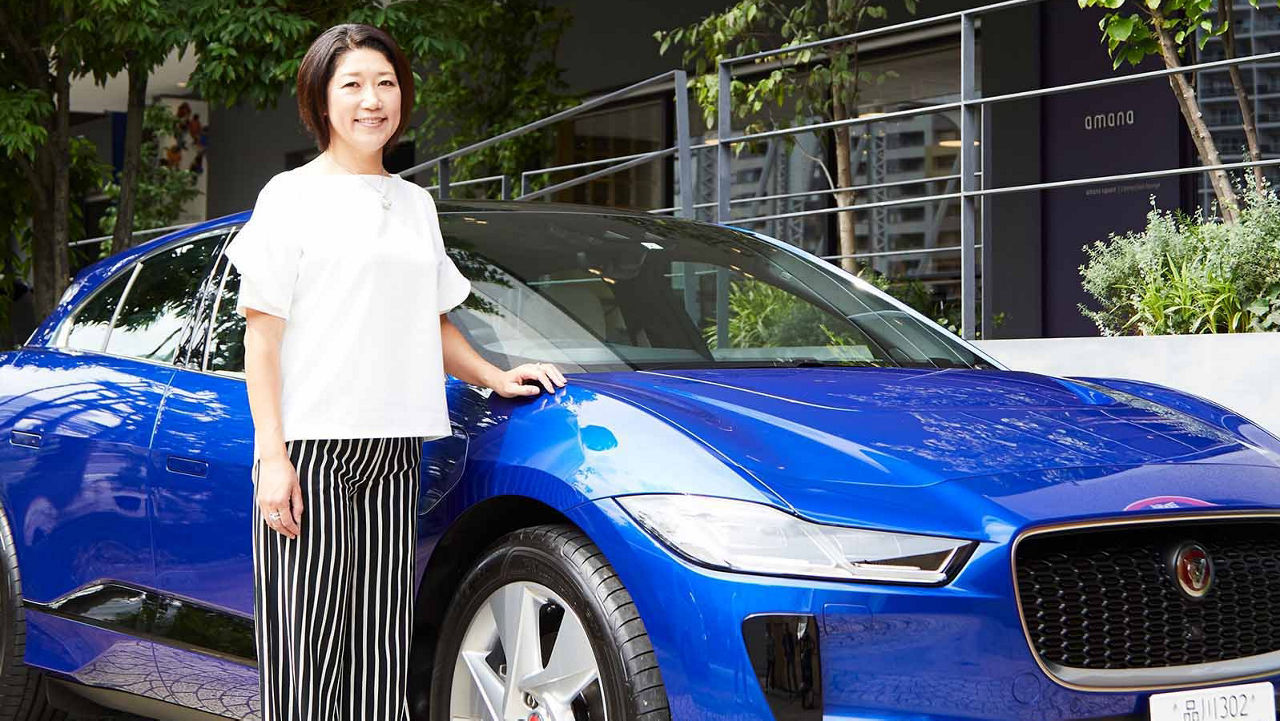 Kumi Sato and her I-Pace