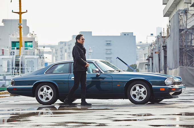 Man Walking Infront Classic JAGUAR