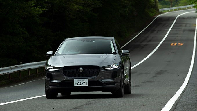 Jaguar I-Pace driving on road