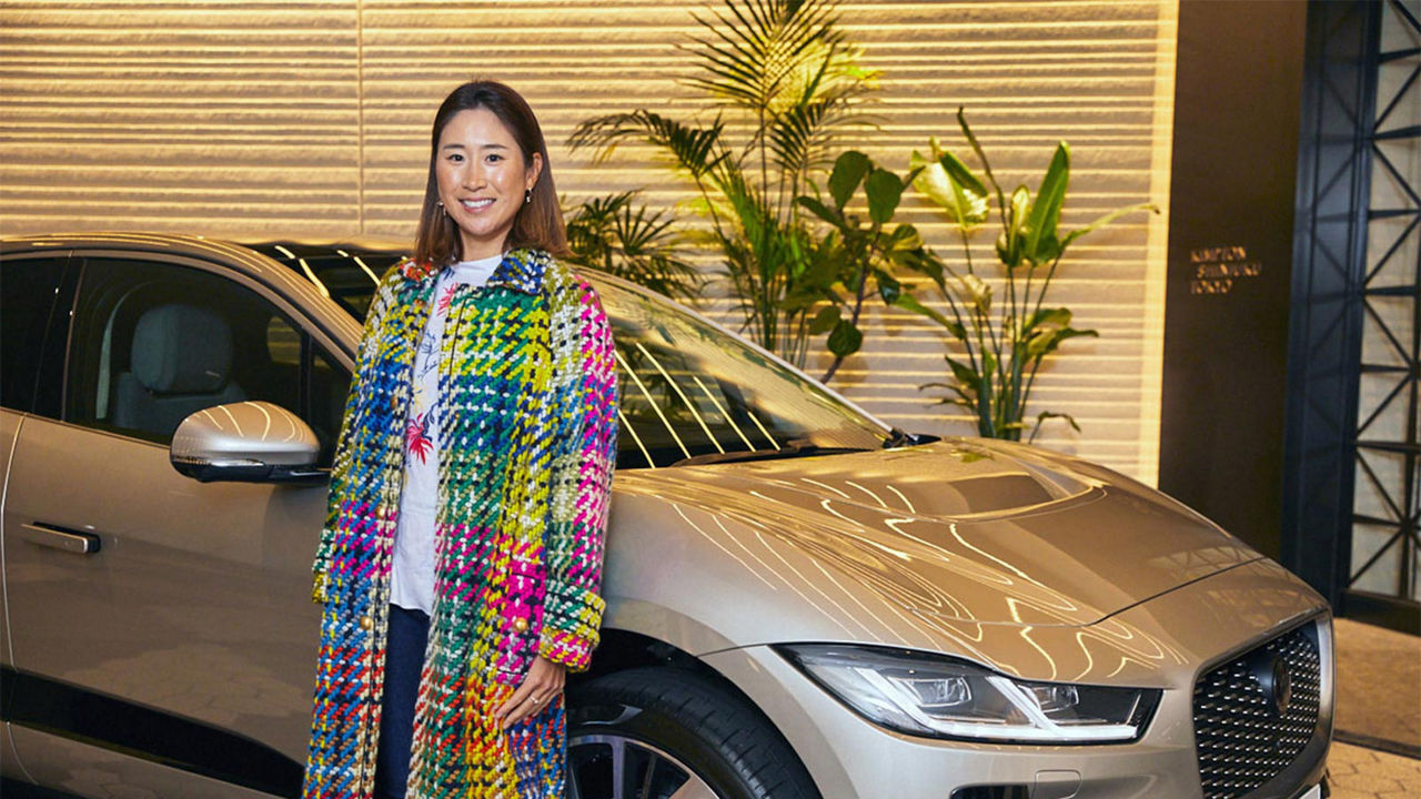 Megumi Kido and her Jaguar I-Pace