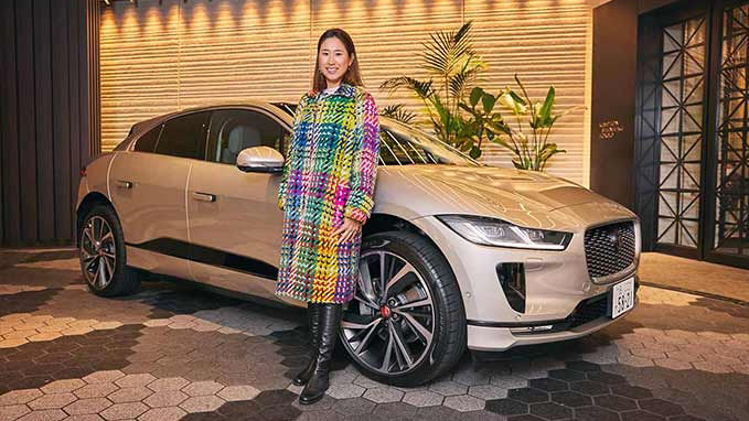 Megumi Kido and her Jaguar I-Pace