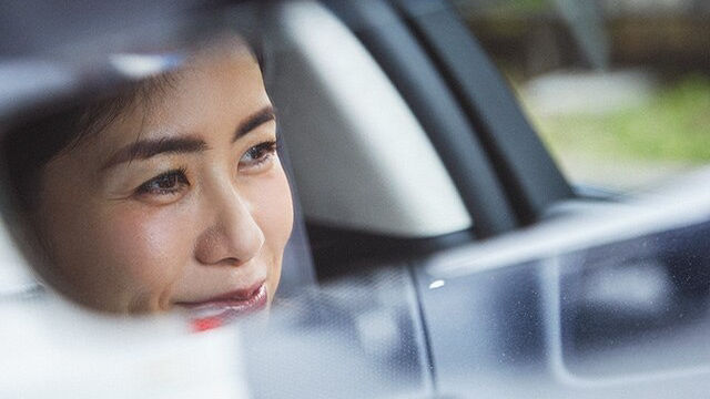 Naoko Tanjiri in a Jaguar I-Pace