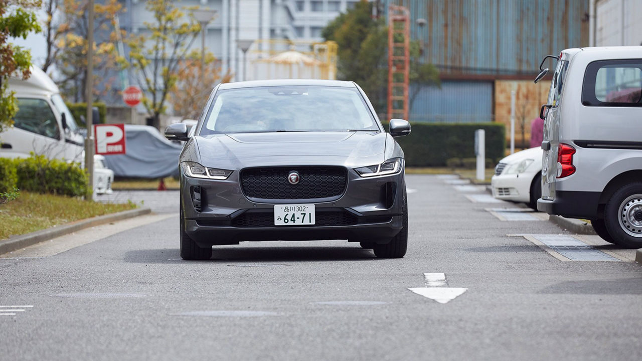 a Jaguar I-Pace front view