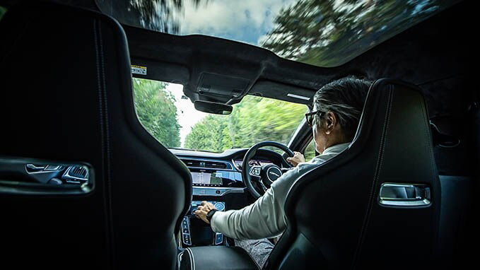 Tatsuya Kushima in a Jaguar I-Pace