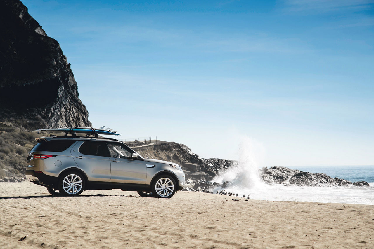 Range Rover Discovery on the beach